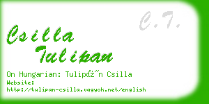 csilla tulipan business card